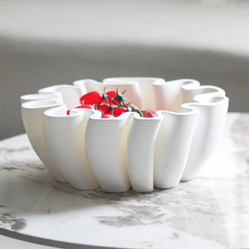 Bandeja para fruta DecorBites™ con rayas geométricas para decoración y almacenamiento del hogar