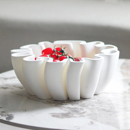 Bandeja para fruta DecorBites™ con rayas geométricas para decoración y almacenamiento del hogar