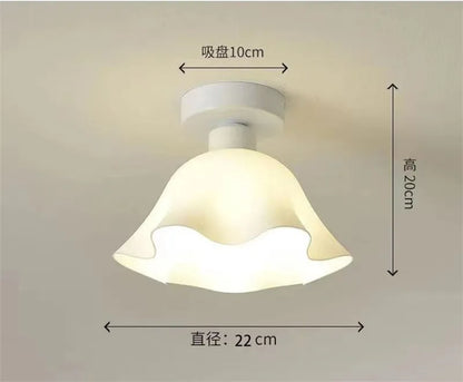 DecorBites™ Ceramic Glass Chandelier: Modern LED Ceiling Light for Living Room Aisle