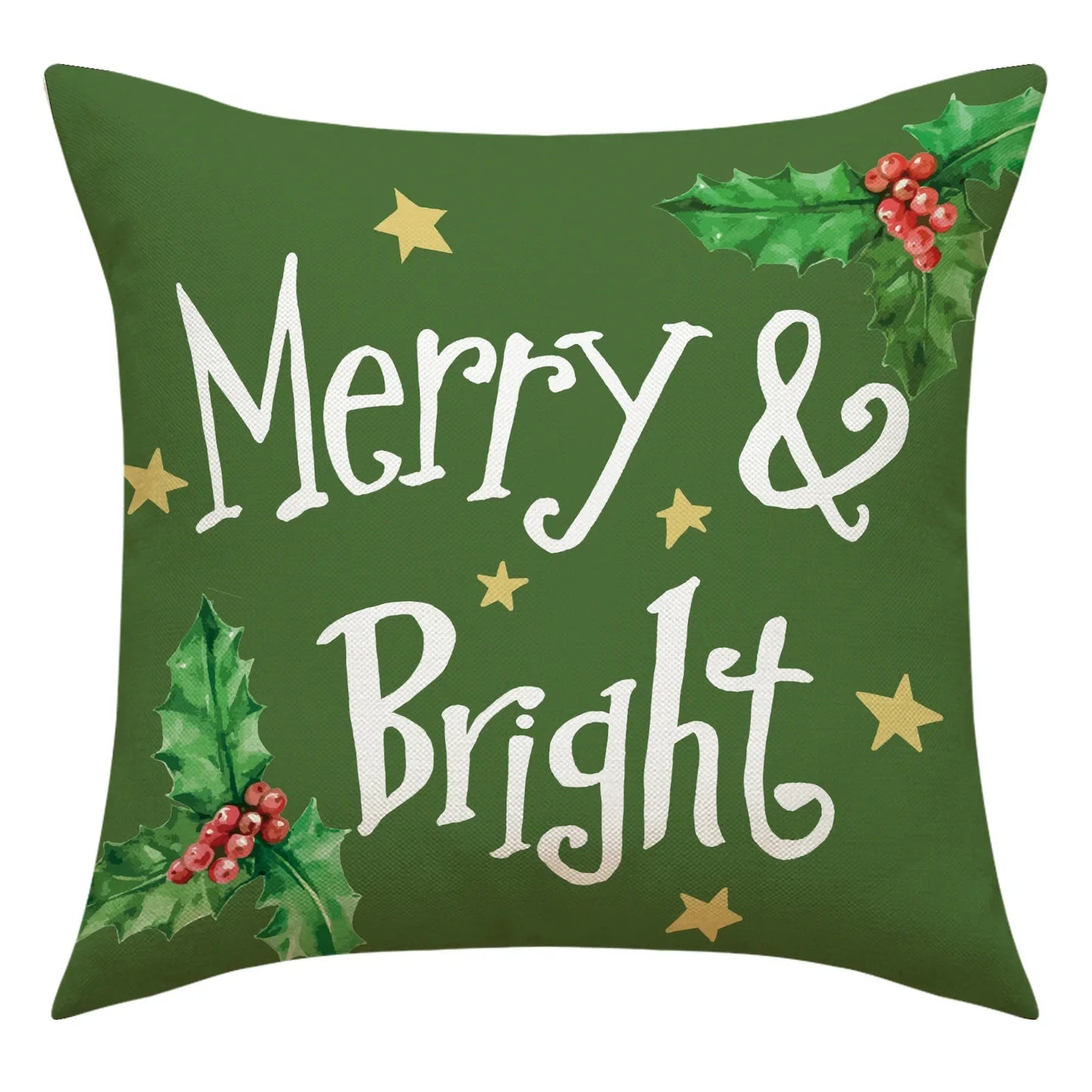 DecorBites™ Christmas Linen Decorative Pillows Print Lumbar Pillow Home Decor