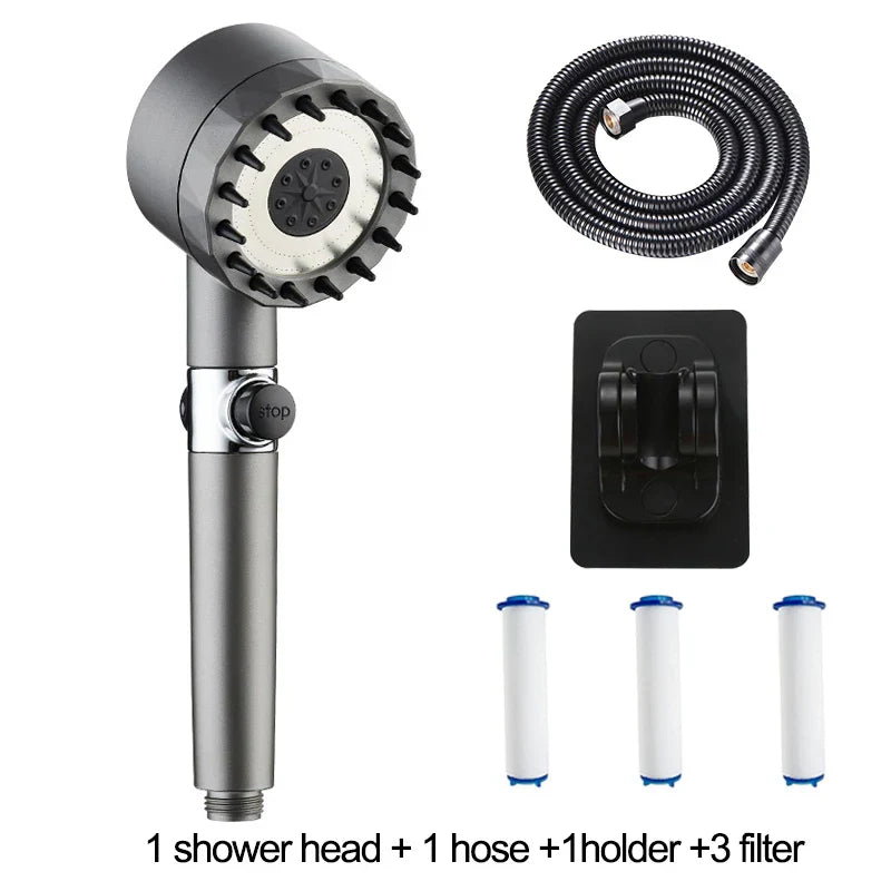 DecorBites™ High Pressure Shower Head Set with 3 Modes and Hose Holder for Bathroom