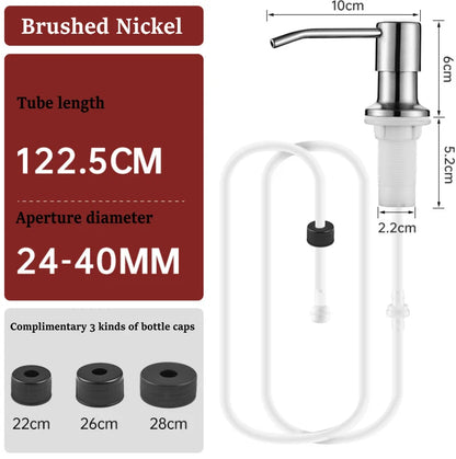 DecorBites™ Kitchen Sink Soap Dispenser with Extension Tube and Press Extractor