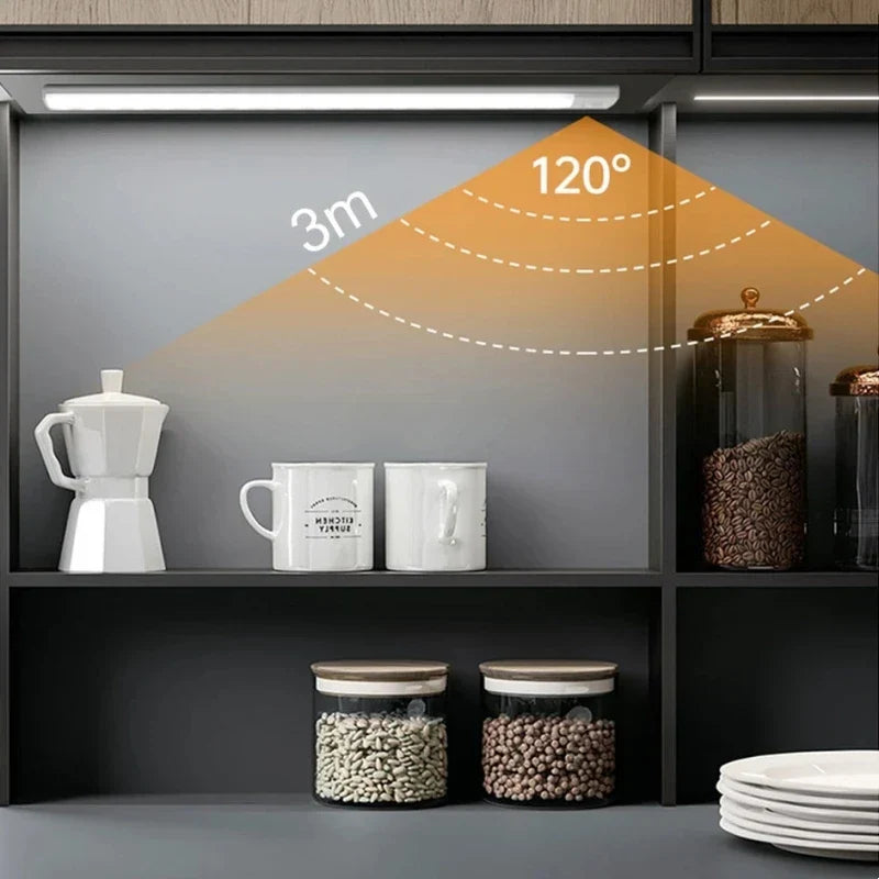 Decorbites™ LED-Schranksleuchte kabellos dimmbar wiederaufladbar mit Bewegungssensor Kleiderschrank-Nachtlampe