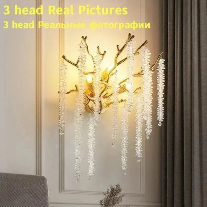 DecorBites™ Gold Round Crystal Branches Chandelier