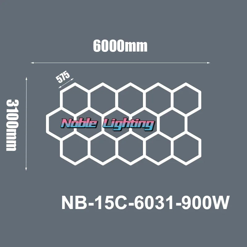 DecorBites™ Hexagon LED Ceiling Light: High-Performance, Best-Selling, Honeycomb Design