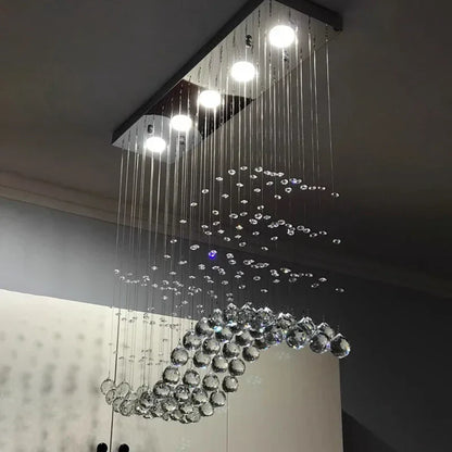 Lámpara colgante LED de cristal DecorBites™ para sala de estar, cafetería, oficina o hogar
