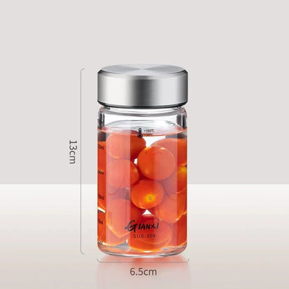 DecorBites™ Glass Sealed Jug | Vacuum Airtight Food Storage Jar | Kitchen Organizer
