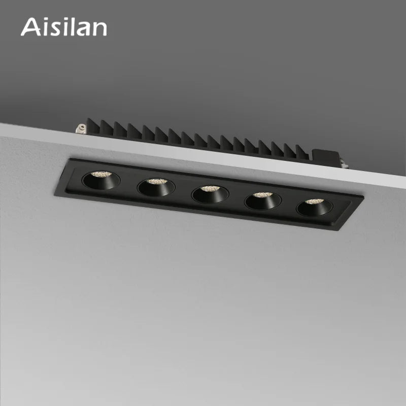 DecorBites™ 15W/24W LED Grille Downlight: مصباح سبوت مدمج مضاد للتوهج للديكور المنزلي والمكتبي