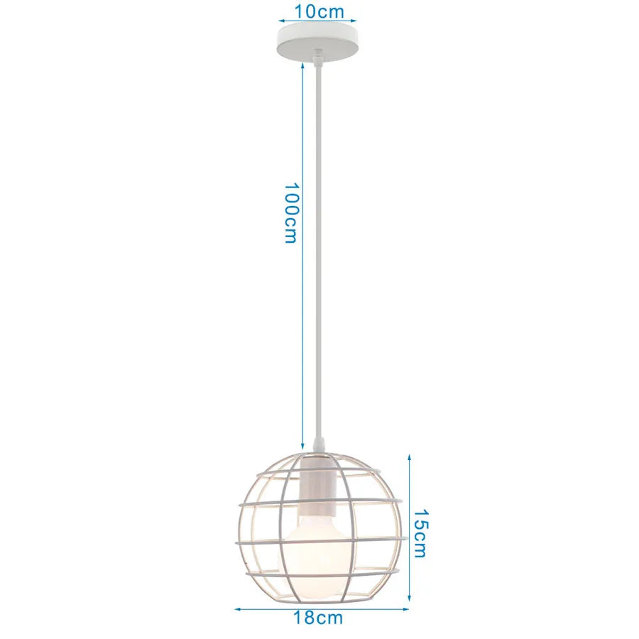 DecorBites™ Industrial Metal Ball Pendant Light for Bedroom Kitchen Island