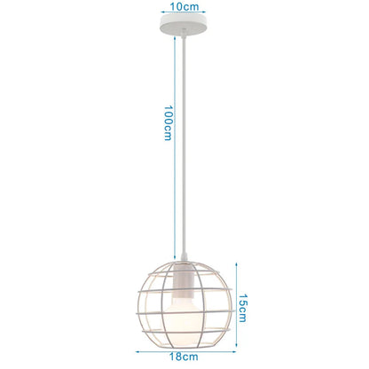 DecorBites™ Industrial Metal Ball Pendant Light for Bedroom Kitchen Island