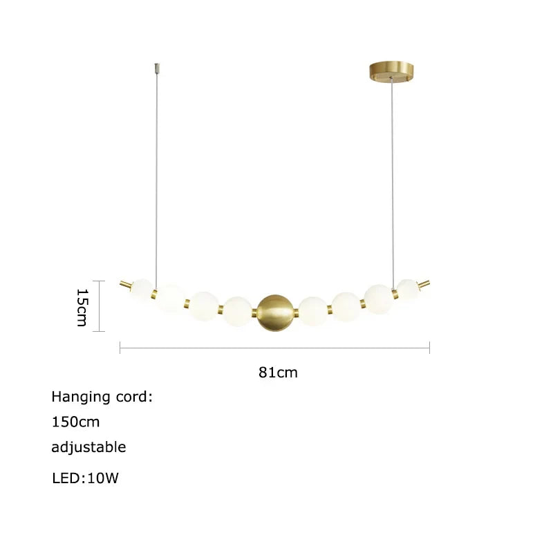 Lámpara de araña colgante LED DecorBites™ Love Gold Chrome para comedor