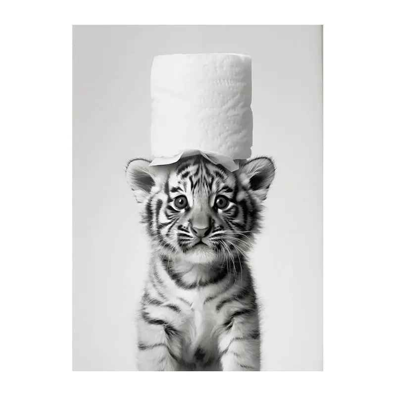 DecorBites™ Funny Animals Canvas Wall Art for Bathroom Home