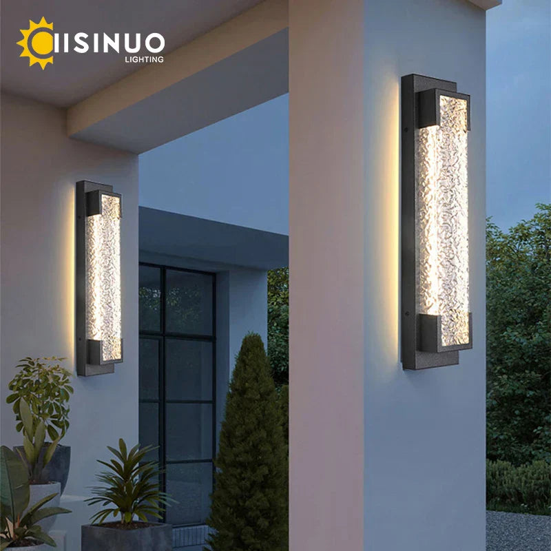DecorBites™ Dimmable LED Stainless Steel Outdoor Wall Sconce for Villa Garage Garden Courtyard