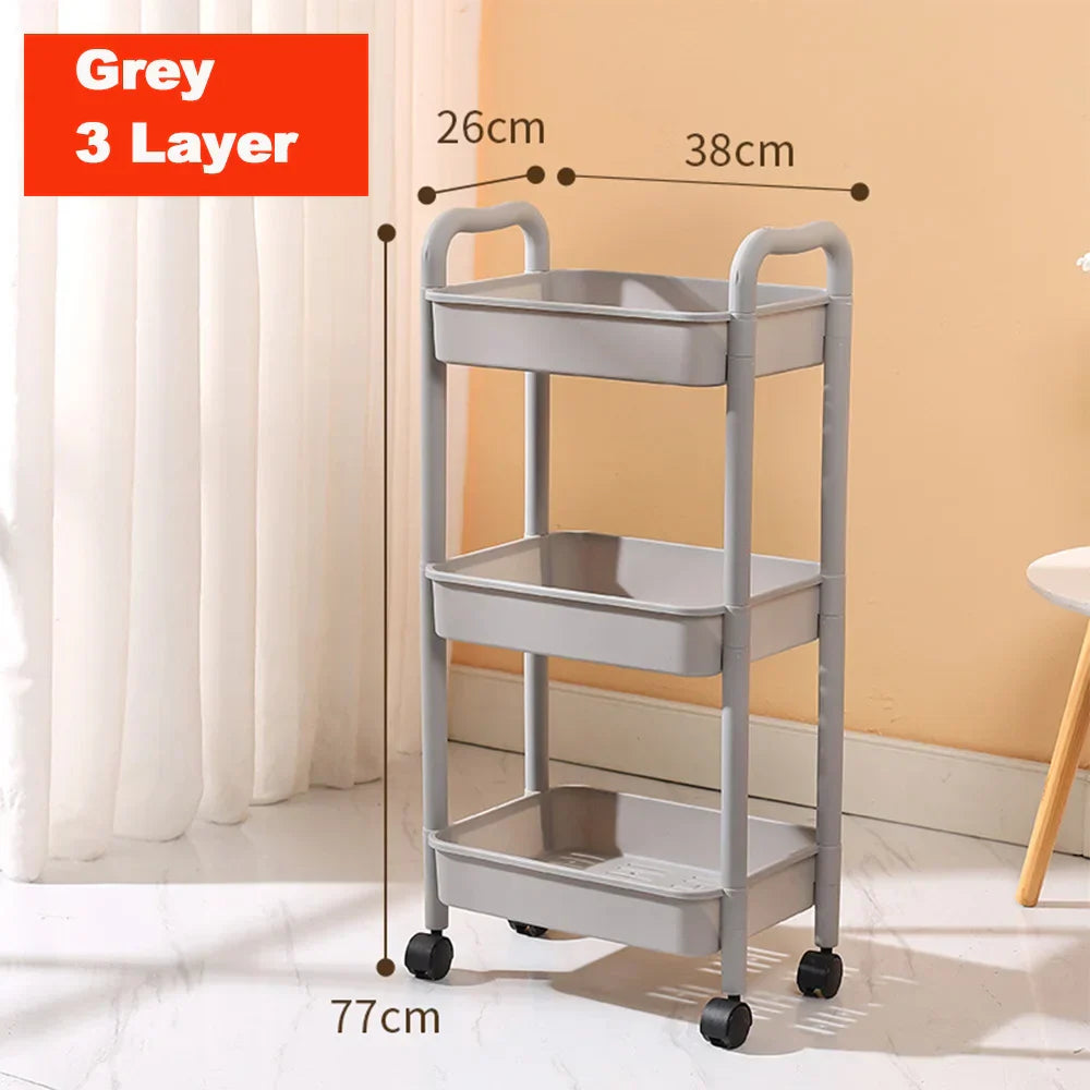 Carrito de Almacenamiento para Cocina Decorbites™ Organizador de Utilidades con Ruedas Estante Carrito de Transeúnte