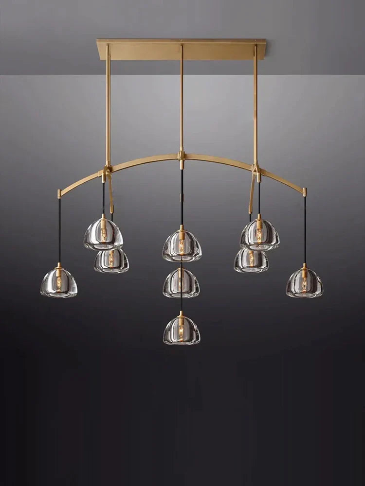 Decorbites™ Amerikanischer Kupferkristall-Kronleuchter: E14 LED Vintage-Deckenbeleuchtung für das Wohnzimmer