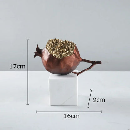 Decoración de escritorio DecorBites™ Escultura de granada dorada