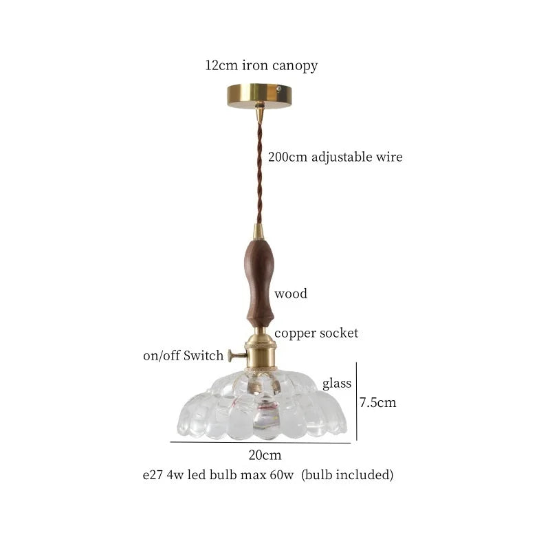 DecorBites™ Green Glass LED Pendant Lights - Nordic Minimalist Style for Bedroom, Living Room