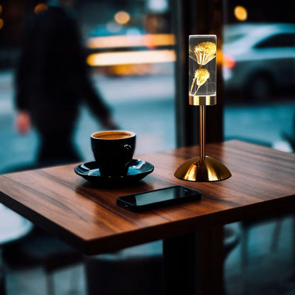 DecorBites™ Eternal Flower Acrylic Desk Lamp LED Nightlight Bedroom Bedlight Decoration