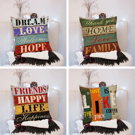 DecorBites™ 45x45cm Peach Skin Pillow for Living Room Sofa Bed Chair Office Pillowcase