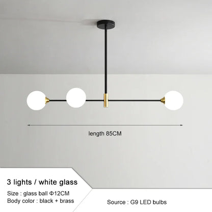 ثريا DecorBites™‎ على شكل كرة زجاجية للديكور المنزلي العصري والإضاءة