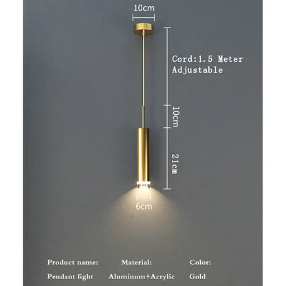 DecorBites™ Gold Modern LED Bedroom Spotlight Chandelier