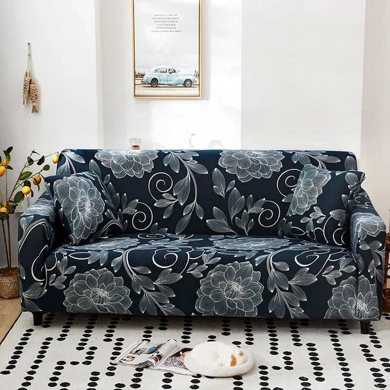 Decobites Printed Stretch Sofa Cover Slipcover for 3 Seater Couch Home Protector