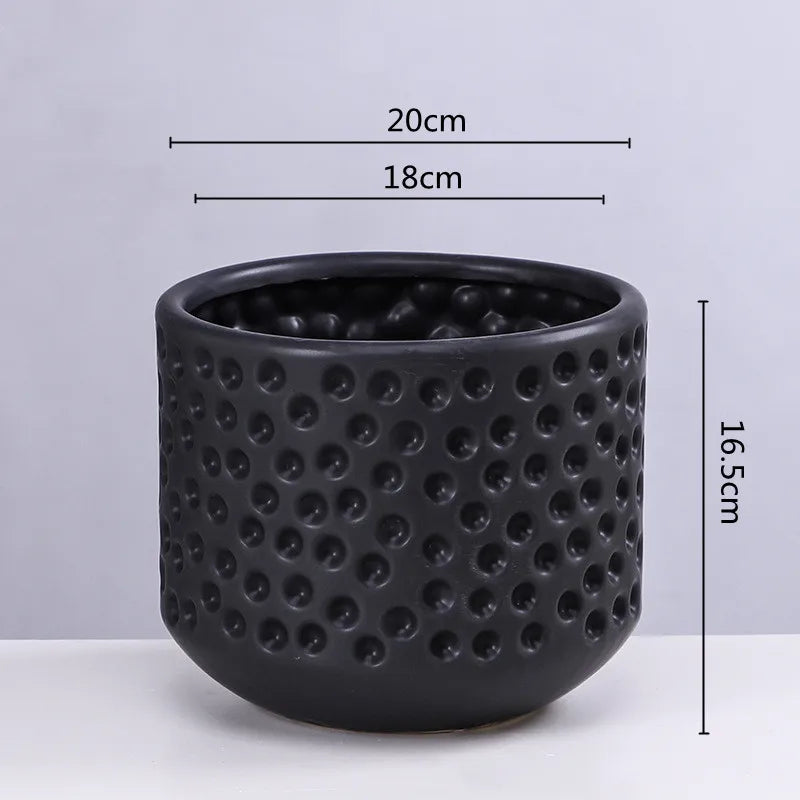 DecorBites™ Gold Ceramic Flower Pot Succulent Vase Terrarium Plant Pots for Home Balcony Decor