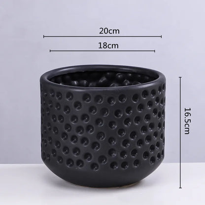 DecorBites™ Gold Ceramic Flower Pot Succulent Vase Terrarium Plant Pots for Home Balcony Decor