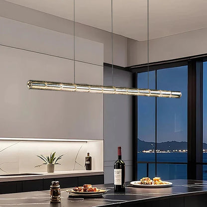 DecorBites™ Glass LED Chandelier: Modern Italian Design for Dining Room, Kitchen Island, or Home Luxury