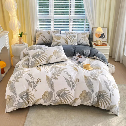 غطاء لحاف فردي قطني من DecorBites™ - غطاء لحاف لطيف على البشرة لسرير كينج فردي