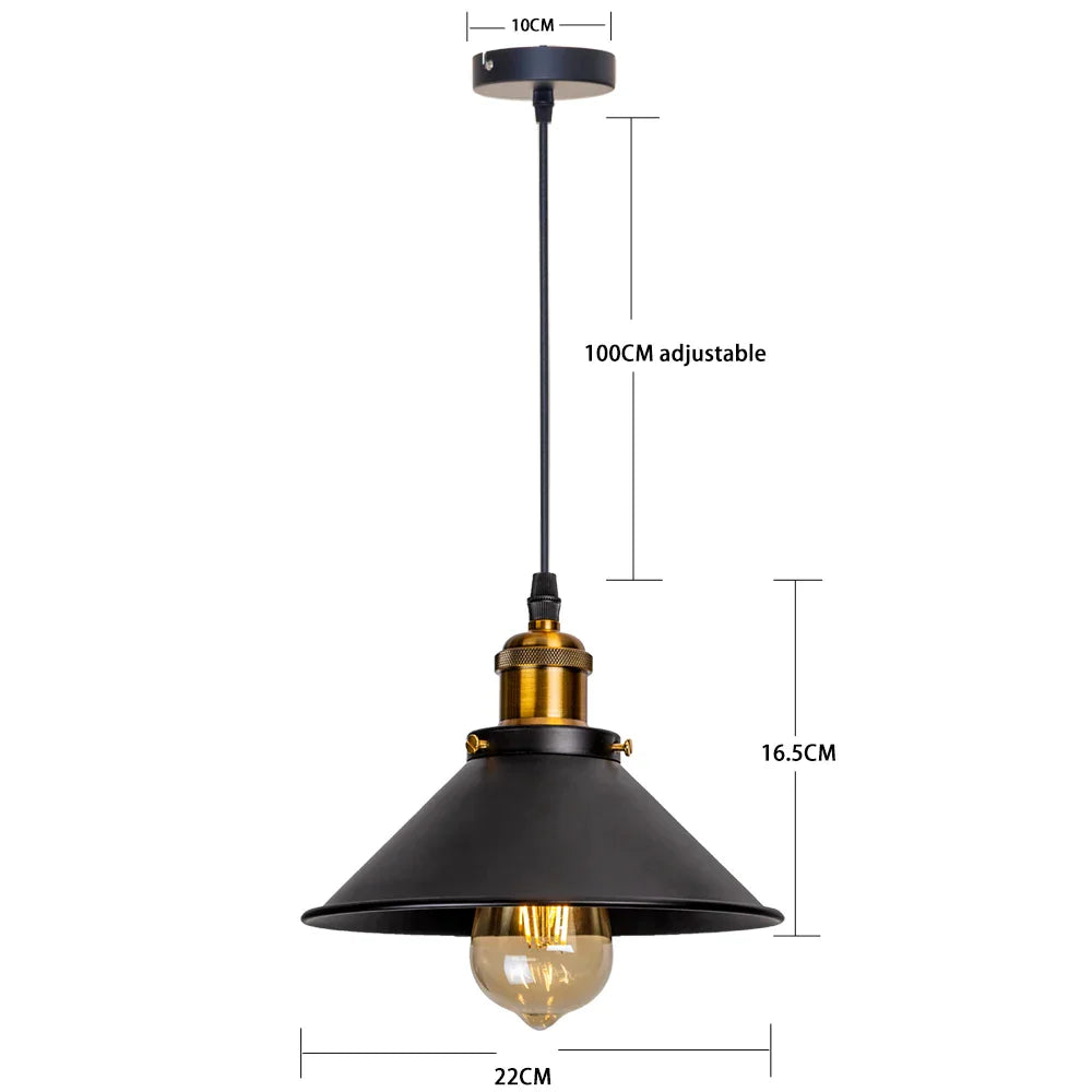 DecorBites™ Industrial Retro LED Hanging Chandelier Pendant Light for Home Dining, Bar, and Restaurant Décor