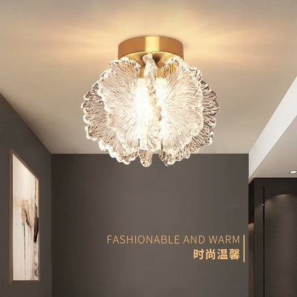 Nordic French Cream Acrylic Flower Pendant Light