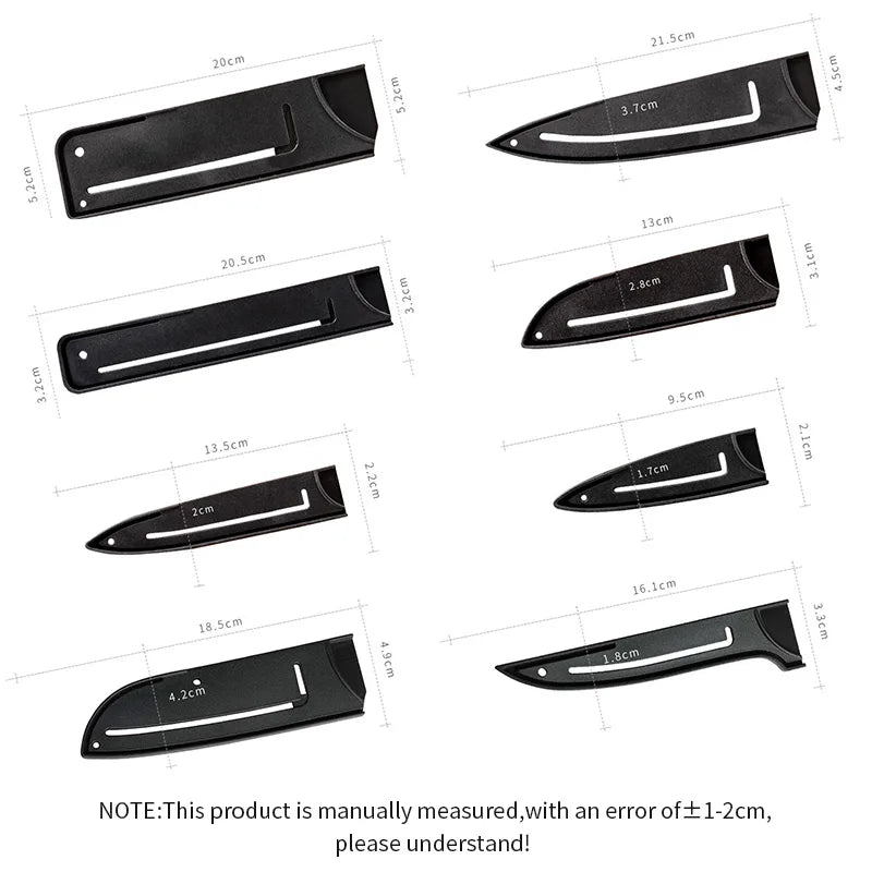 DecorBites™ Kitchen Knife Sheath Black Edge Guard Protective Cover Case Kitchen Accessories