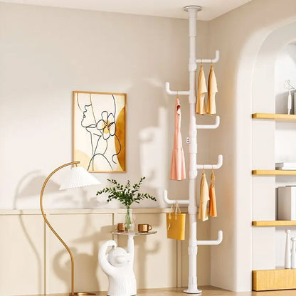 DecorBites™ Clothing Storage Hanging Rail Coat Rack for Bedroom and Living Room