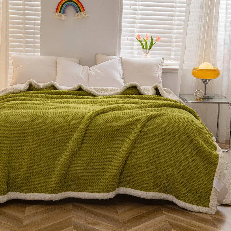 DecorBites™ High-Density Plush Double-Layer Blanket - Multi-Functional and Cozy Warmth
