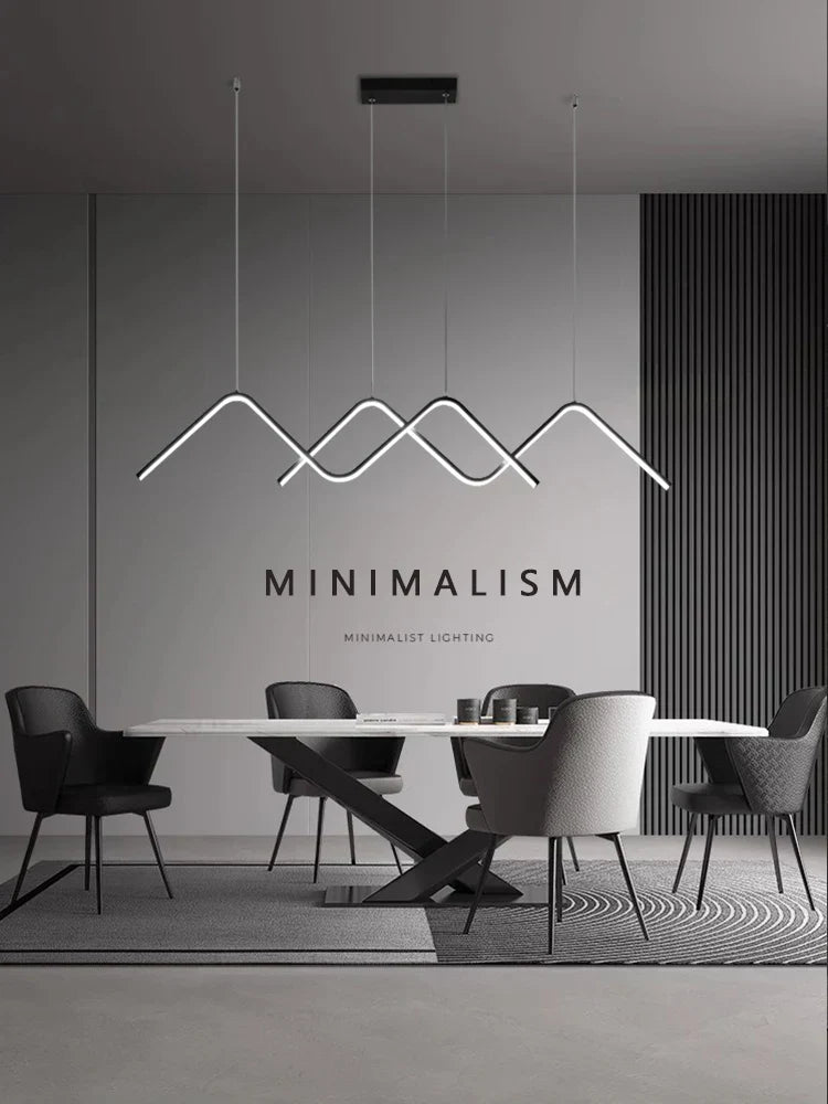 ديكوربايتس™ مصابيح LED هندسية معلقة، إضاءة ثريا عصرية بسيطة