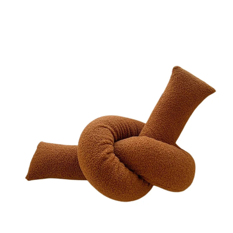 DecorBites™ Kids Comfort Knotted Cushion: Handmade & Bendable for Couch, Bed, Car, Office.