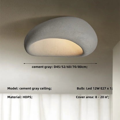 DecorBites™ Khmara E27 Ceiling Light: Nordic Wabi Sabi Art for Home Living Room Décor