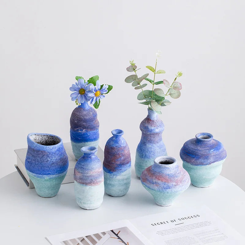 DecorBites™ Gradient Ceramic Vase - Tabletop Floral Decoration