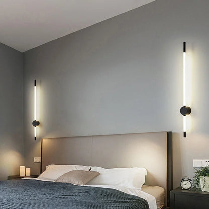 DecorBites™ LED Tube Wall Lights: Black Gold Sconce Fixtures for Bedroom, Living Room, Stairs, Hotel