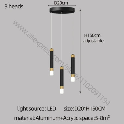 DecorBites™ LED Chandelier: Modern Nordic Acrylic Luxury Lighting for Home Decor