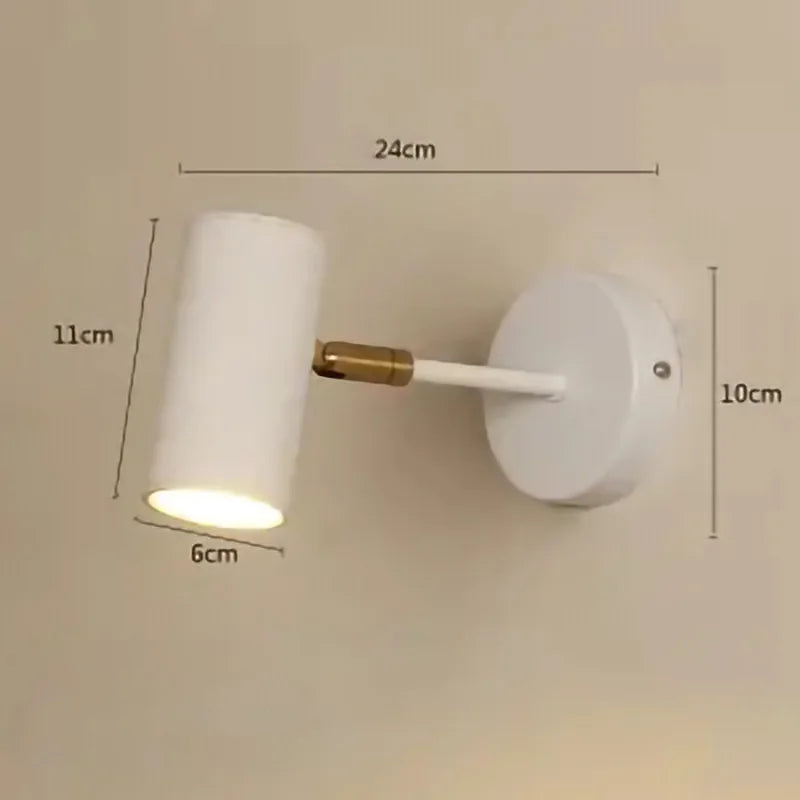 Aplique de pared LED dorado DecorBites™, moderno y ajustable, para sala de estar