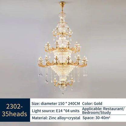 DecorBites™ Crystal Chandelier: Elegant Lighting for Living Room, Dining Room, Bedroom, and Hotel