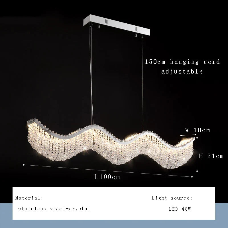 Lámpara de araña DecorBites™ con cuentas de cristal y luces LED para una decoración moderna y lujosa del hogar y el dormitorio.