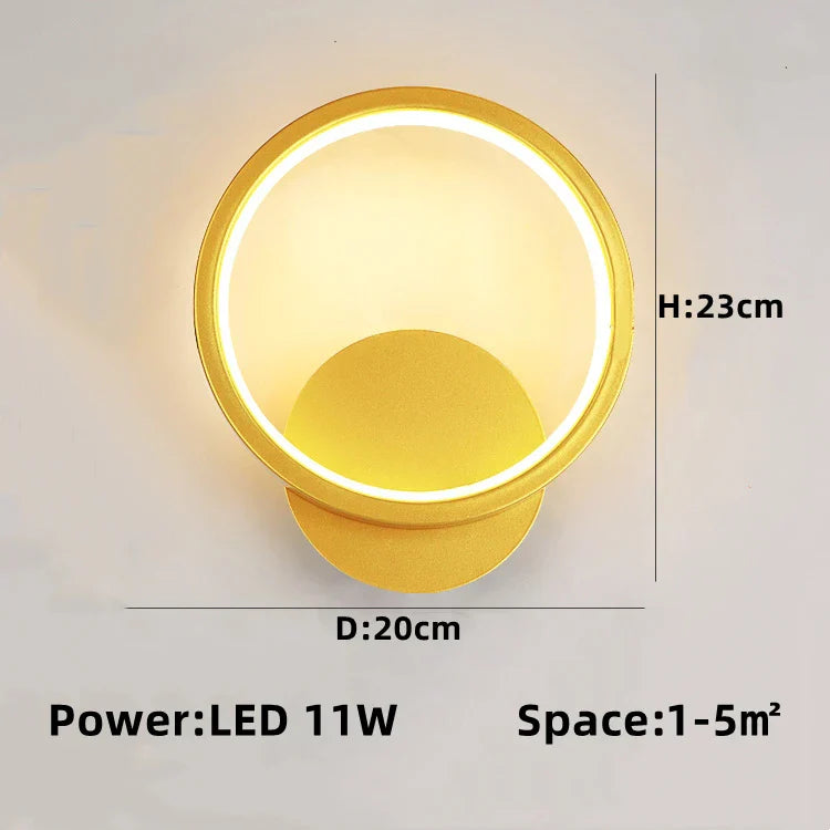 Lámpara de pared LED de lujo chapada en oro DecorBites™ para dormitorio y sala de estar