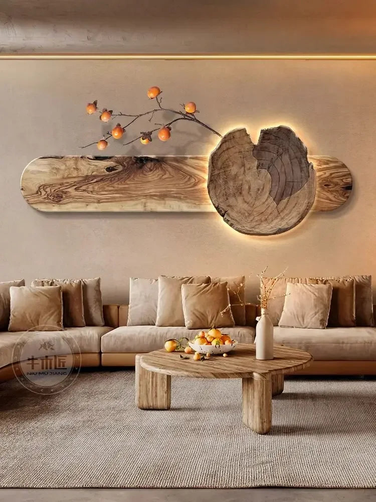 DecorBites™ Elegant Sofa Set with Hanging Paintings and Bedroom Wall Lamp Painting