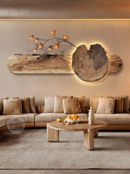 DecorBites™ Elegant Sofa Set with Hanging Paintings and Bedroom Wall Lamp Painting