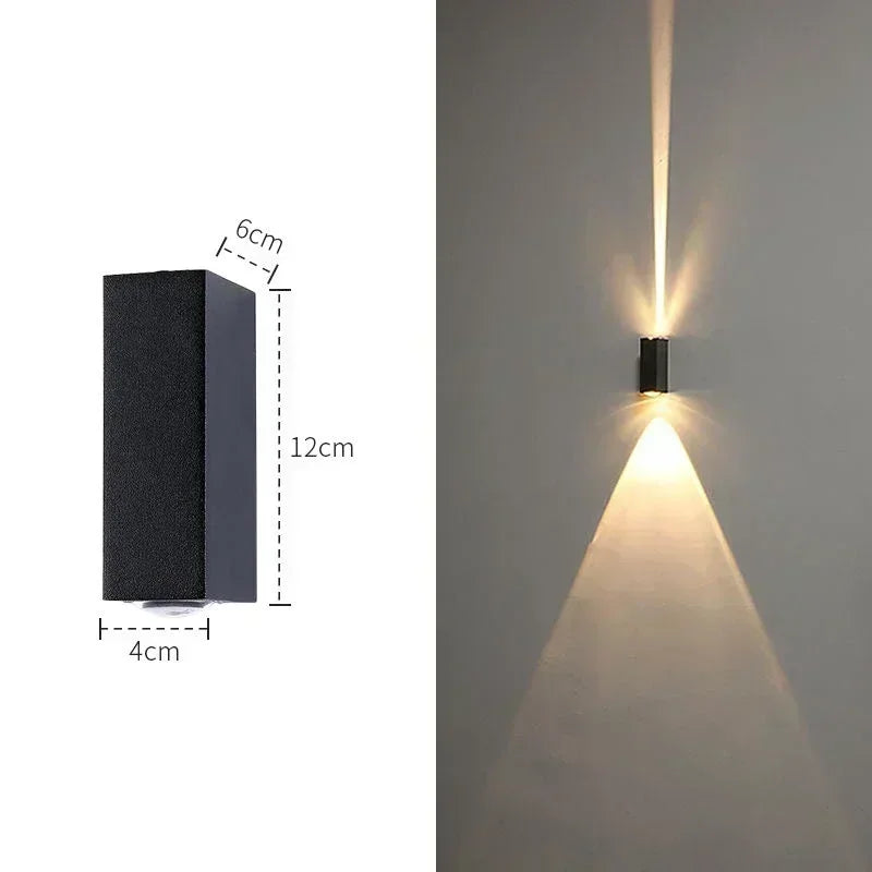 مصباح حائطي مقاوم للماء مصنوع من الألومنيوم من DecorBites™: إضاءة داخلية وخارجية عالية الطاقة