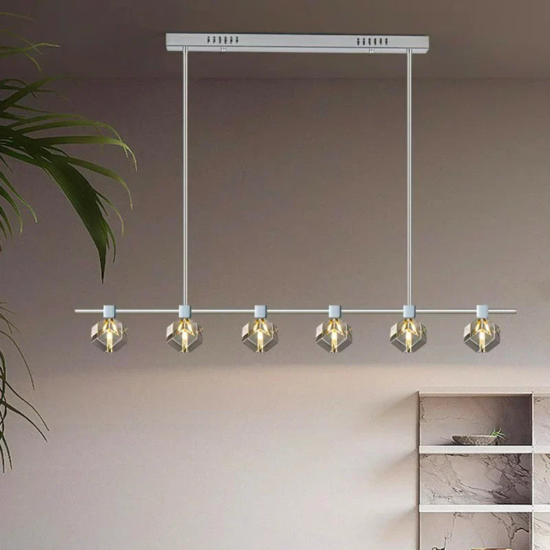 DecorBites™ Crystal Chandelier for Living and Dining Room, Luxury Pendant Lamp and Ceiling Light