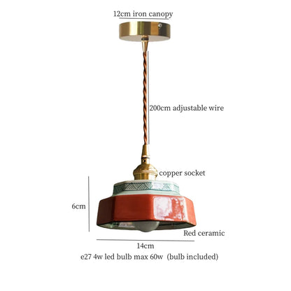 Lámpara colgante LED de cerámica con forma de flor de loto DecorBites™ para decoración del hogar